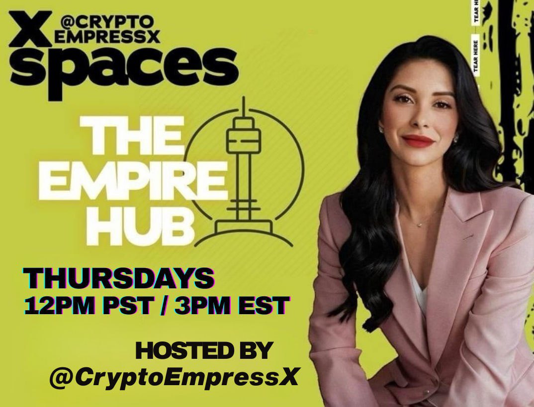 CryptoEmpressX's tweet image. 🚀 We’re Back! 🚀
Join us this Thursday at 12PM PST / 3PM EST for the latest Empire Hub session!
We'll be diving into market updates, sharing exciting news, and more. Plus, it's a great chance to network and tell us what you're working on.
And guess what?
I have two amazing…