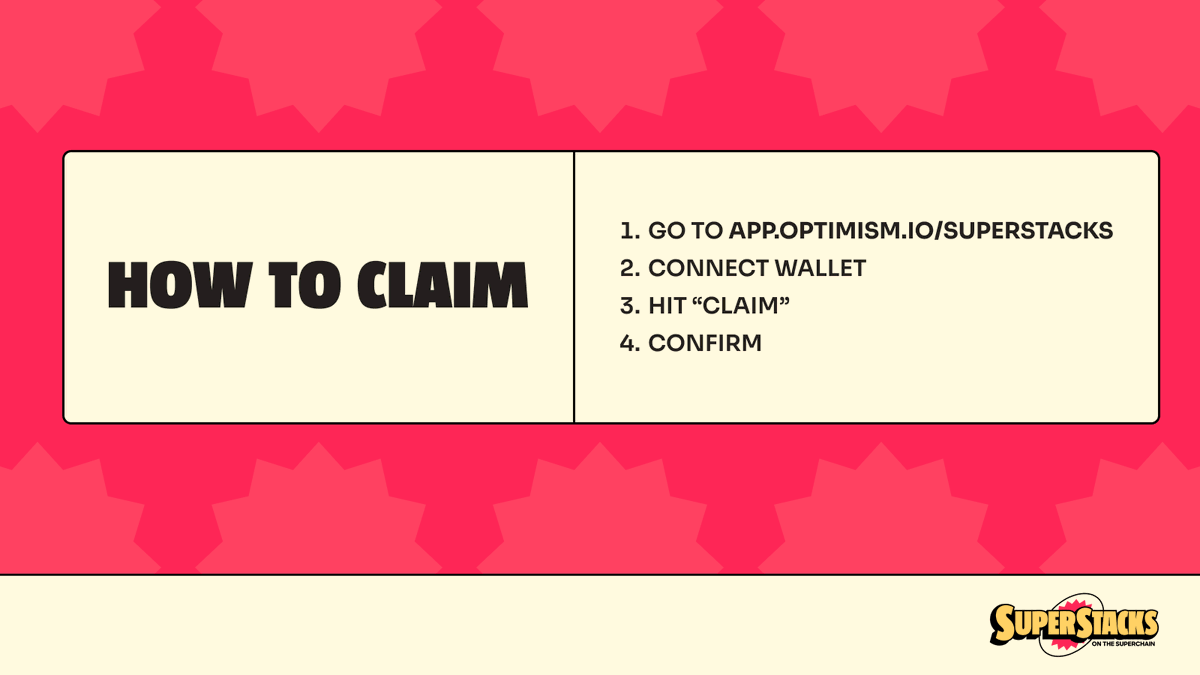 Optimism's tweet photo. 4/ How to claim OP:
✔️Go to https://t.co/xuRHFVPfdP
✔️Connect your wallet
✔️Click “Claim”
✔️Confirm the transaction
Redemption is 1:1 based on the displayed conversion rate. https://t.co/DBVBrjJBME