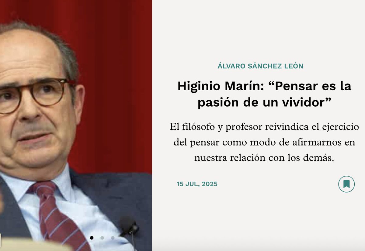 higiniomarin1's tweet photo. Pensar es una pasión
Entrevista @Aceprensa
https://t.co/JYX4NdEjtq https://t.co/TX8Kd5CmcK