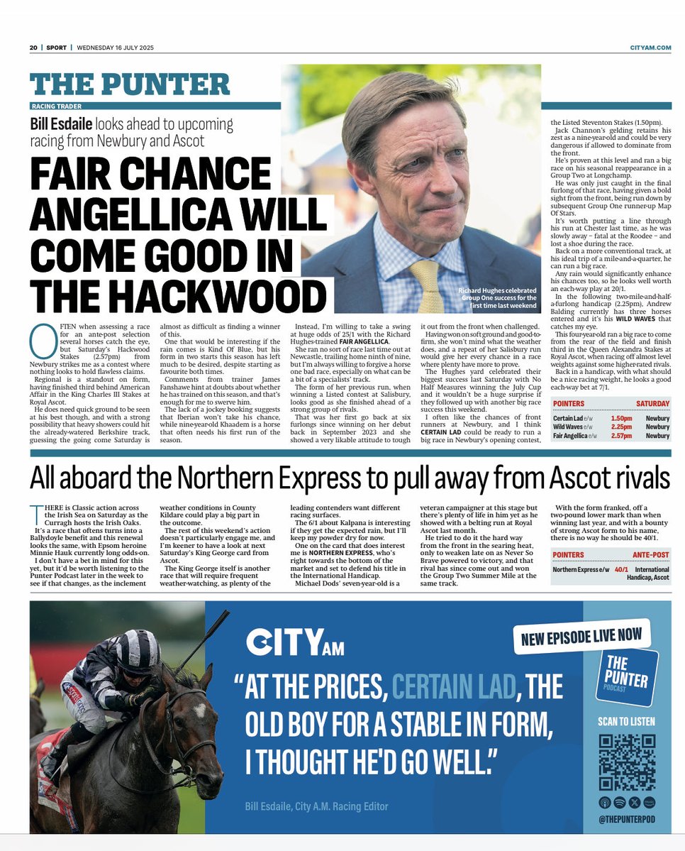 Bill Esdaile (@billesdaile) on Twitter photo Swung the bat with a few big prices in @cityam looking ahead to β¦<a href="/NewburyRacing/">Newbury Racecourse</a>β© this Saturday and an early look β¦<a href="/Ascot/">Ascot Racecourse</a>β© next Saturday Swung the bat with a few big prices in @cityam looking ahead to β¦<a href="/NewburyRacing/">Newbury Racecourse</a>β© this Saturday and an early look β¦<a href="/Ascot/">Ascot Racecourse</a>β© next Saturday