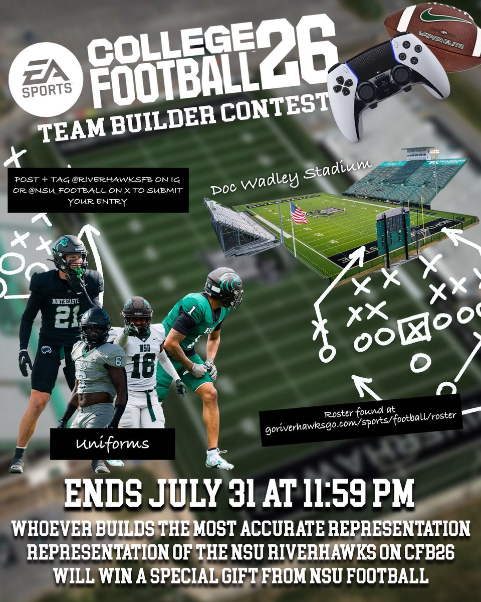 Don’t miss out on your opportunity to enter our CFB26 Team Builder Contest! 

#HawksRise | #Come2TheQuah