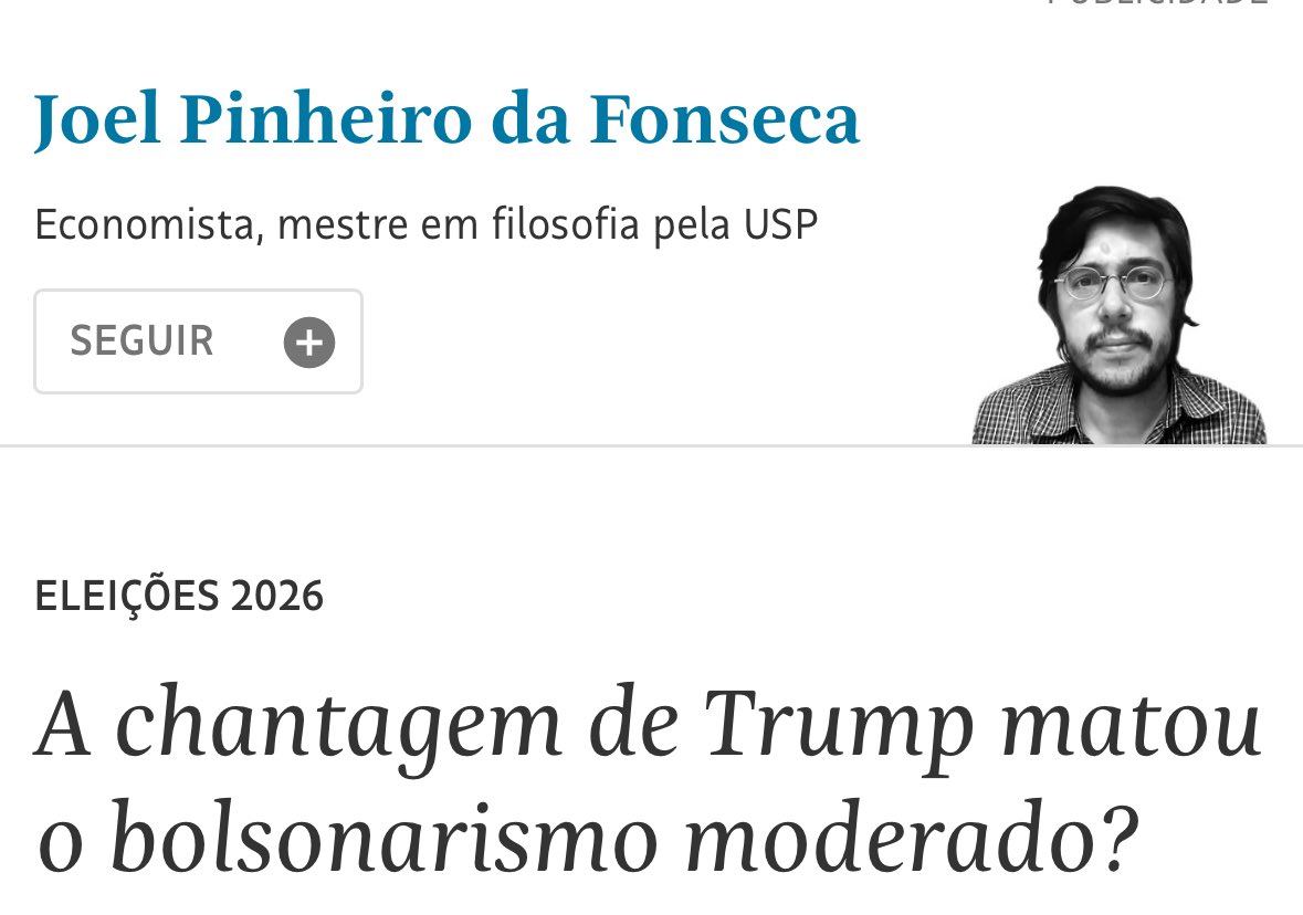 Pensei em comentar sobre o "bolsonarismo moderado", mas, quer saber, não vale a pena. O pupilo do Merval não merece.