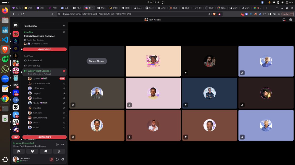 The session is on! Currently tuned into "Traits and Generics in Polkadot" with <a href="/Lynette_mwangi/">Lynette</a>, it’s super insightful. Really enjoying this in-depth look at the Polkadot SDK and all the Rust magic behind it. Brains are being stretched, and I'm here for it.
#Rust #Polkadot #Web3
