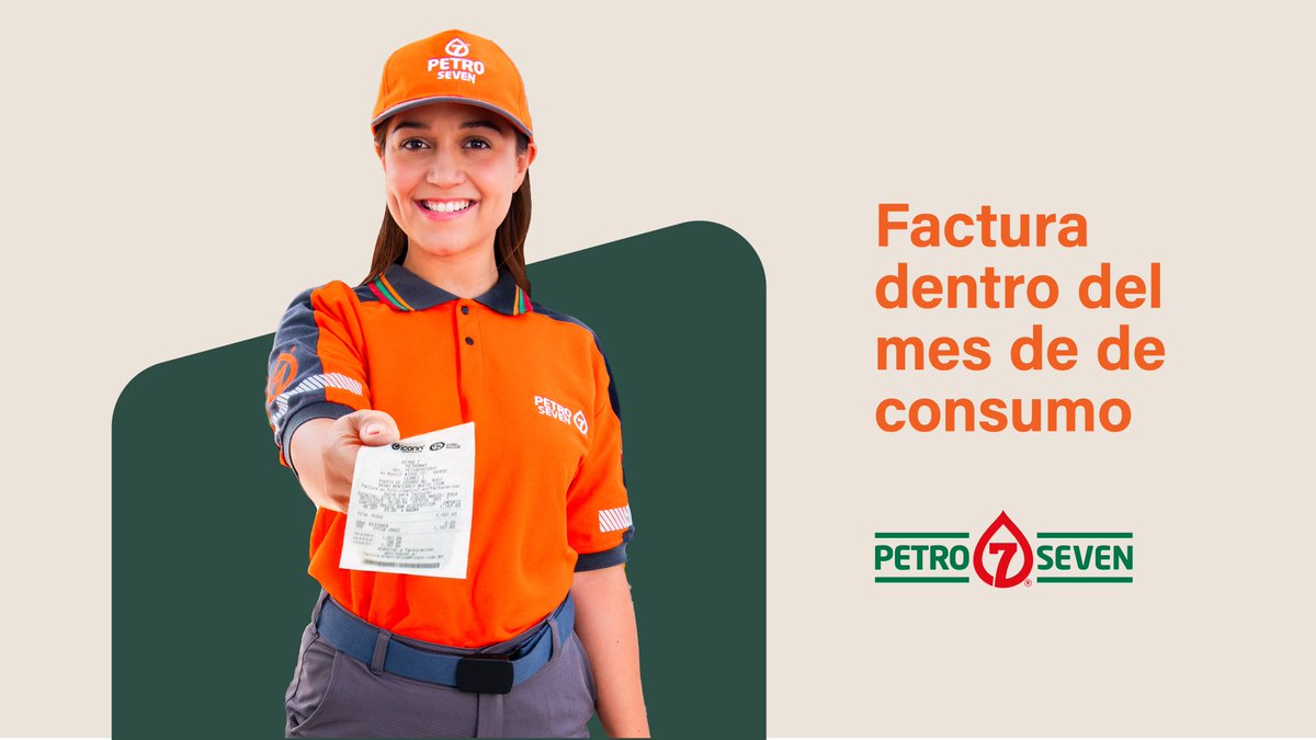 Que no se te vaya el tiempo, obtén tu factura dentro del mes de tu consumo con nuestras 3 opciones:

📱Sevenly app: bit.ly/TX7ly
💻Nuestro sitio web: bit.ly/P7factura
⛽️Tu estación de servicio preferida al realizar tu carga