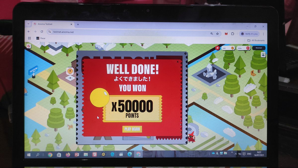So lucky🎉🎉, i got the yellow ball (50k points) on <a href="/anoma/">Anoma</a> testnet, this is so crazy! Testnet very smooth! Letss go