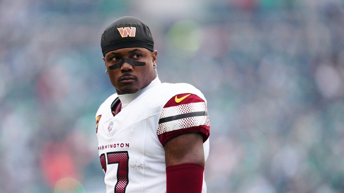 Barstooldmv's tweet image. Terry McLaurin on contract talks: "I've been pretty frustrated... it's been disappointing. I want to stay here — this is home for me and my wife."
