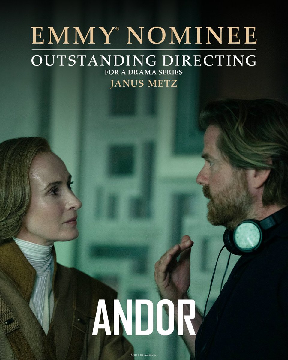 andorofficial's tweet image. Congratulations to Janus Metz for his Emmy® nomination for Outstanding Directing For a Drama Series in ANDOR. #Emmys