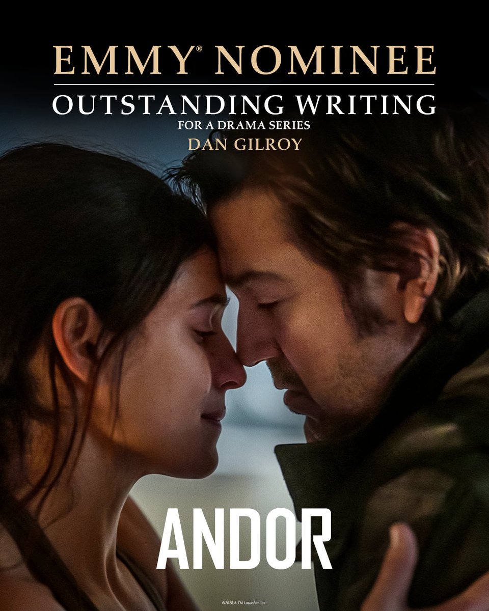 andorofficial's tweet image. Congratulations to Dan Gilroy for his Emmy® nomination for Outstanding Writing For a Drama Series in ANDOR. #Emmys