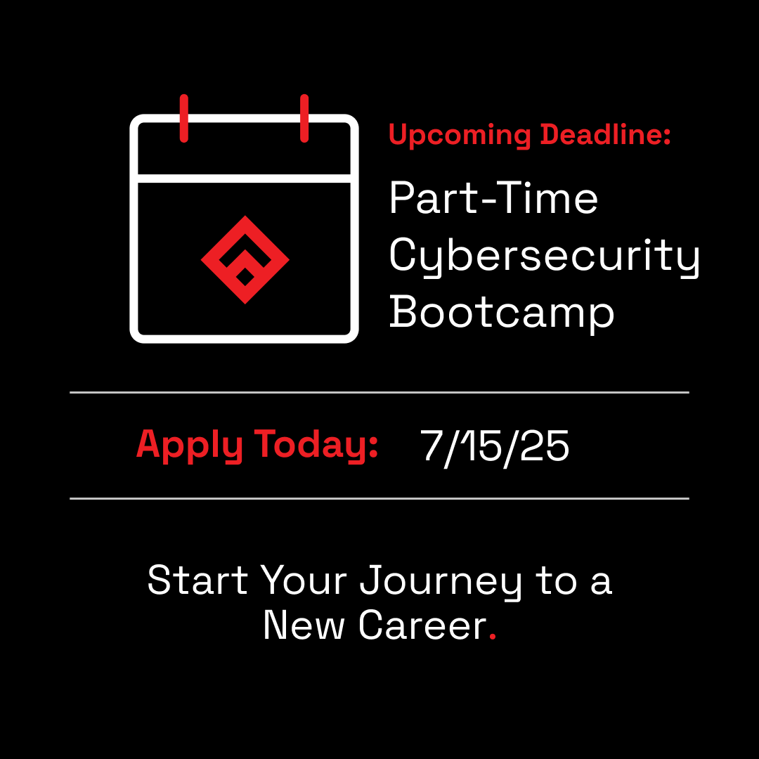 fullstack's tweet image. Today (7/15/25) is your last chance to apply to the upcoming cohort of the #FullstackAcademy Part-Time Cybersecurity Bootcamp! 🛡️ Apply now and save up to $3,000 on tuition: fullstack.academy/cyb-deadline-7…