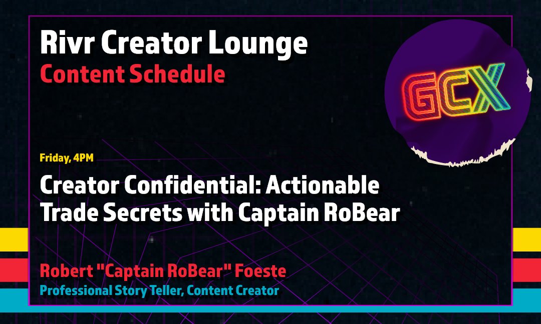 Rivr (@rivrstream) on Twitter photo Join <a href="/CaptainRoBear/">Captain RoBear 🔜 GCX & GenCon</a> for an inside look at work-life balance, goal setting, and creative philosophy, packed with insider knowledge you won’t find anywhere else. He’ll share real-world strategies for structuring your schedule, setting measurable milestones, and refining your Join <a href="/CaptainRoBear/">Captain RoBear 🔜 GCX & GenCon</a> for an inside look at work-life balance, goal setting, and creative philosophy, packed with insider knowledge you won’t find anywhere else. He’ll share real-world strategies for structuring your schedule, setting measurable milestones, and refining your