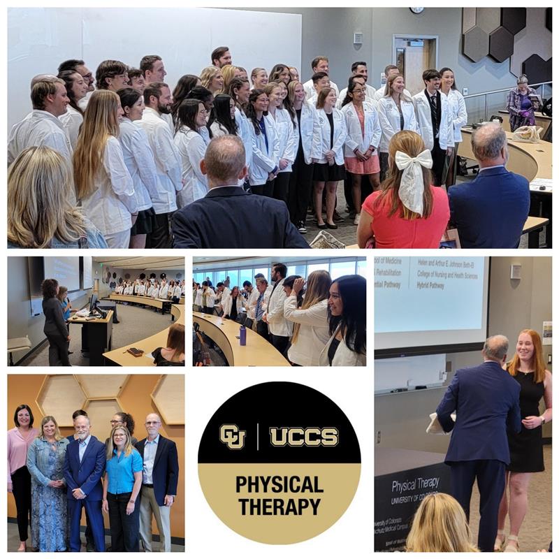Michael Harris-Love (@mharrislove1) on Twitter photo ✨Class of 2027 students in the Hybrid Pathway of the University of Colorado PT Program recently completed their White Coat and Oath Ceremony at UCCS.
We wish our new students well as they begin their academic journey!
<a href="/CUPhysTher/">CU Physical Therapy</a> | <a href="/UCCS/">UCCS</a> | <a href="/CUPhysMed/">CU Physical Medicine</a> ✨Class of 2027 students in the Hybrid Pathway of the University of Colorado PT Program recently completed their White Coat and Oath Ceremony at UCCS.
We wish our new students well as they begin their academic journey!
<a href="/CUPhysTher/">CU Physical Therapy</a> | <a href="/UCCS/">UCCS</a> | <a href="/CUPhysMed/">CU Physical Medicine</a>