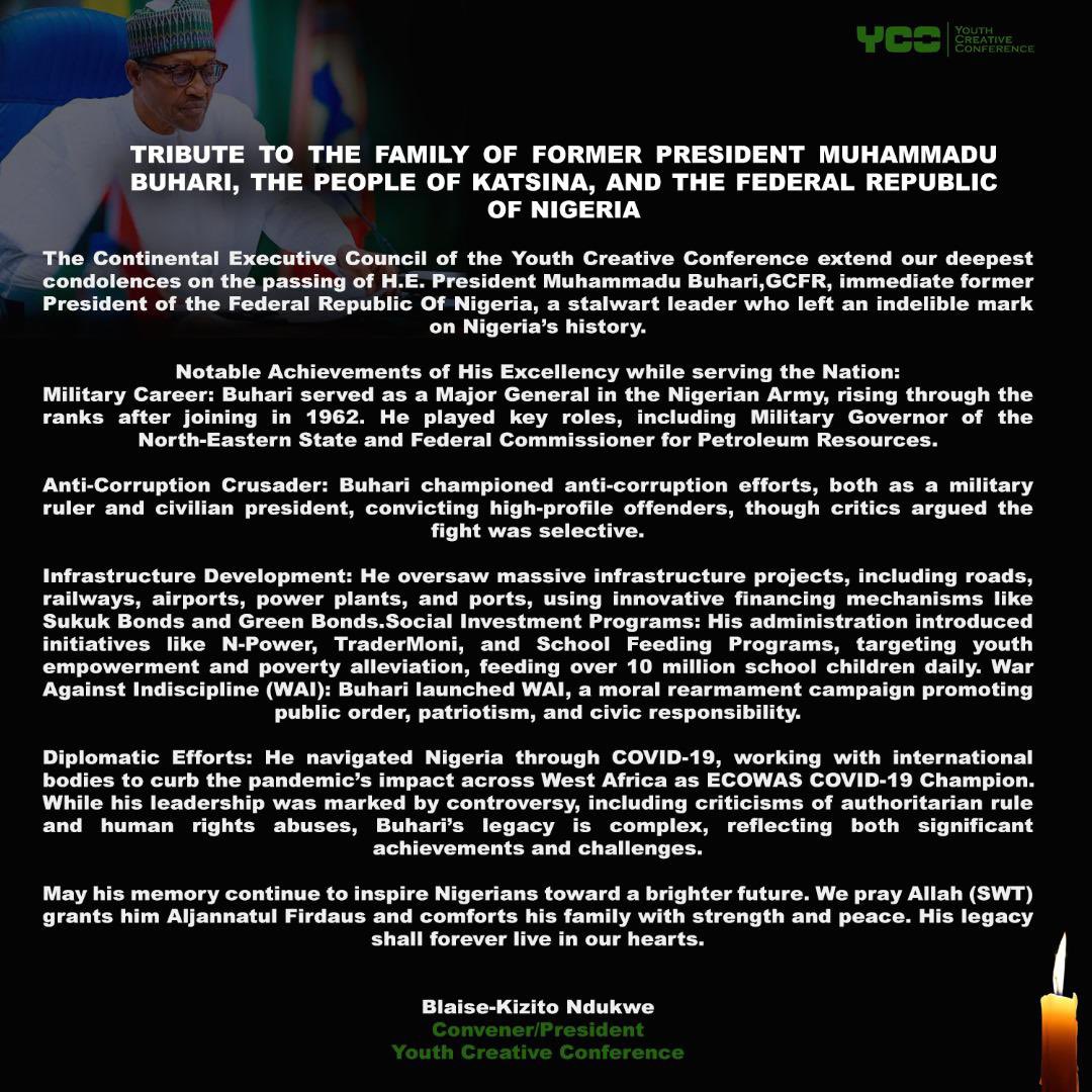A tribute to the late President of Nigeria, Muhammadu Buhari
