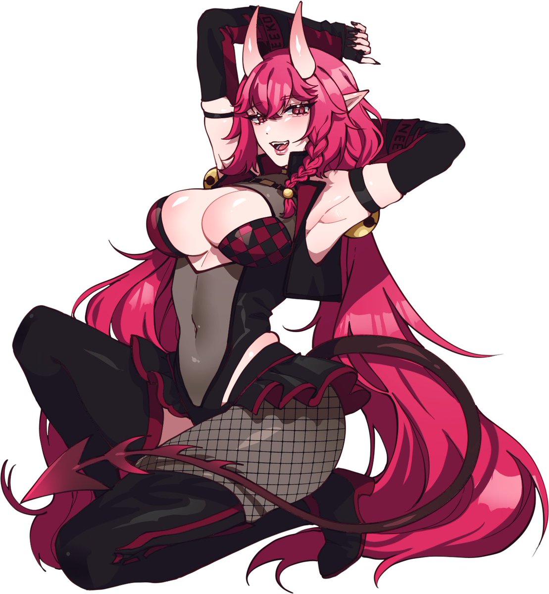 NeekoArcaea's tweet image. Hey did you know I have a race queen outfit too, kinda cool right ๐
art by da3iann