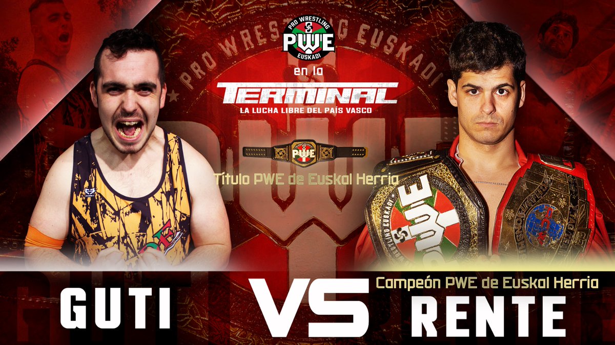🔥 Primer combate confirmado para "PWE en La Terminal" 🔥
Guti VS Rente - por el Título PWE de Euskal Herria
⚠️ No te pierdas este combate estelar el 19 de julio en La Terminal FICC.
🎟️Entradas: eventbrite.es/e/entradas-pwe…