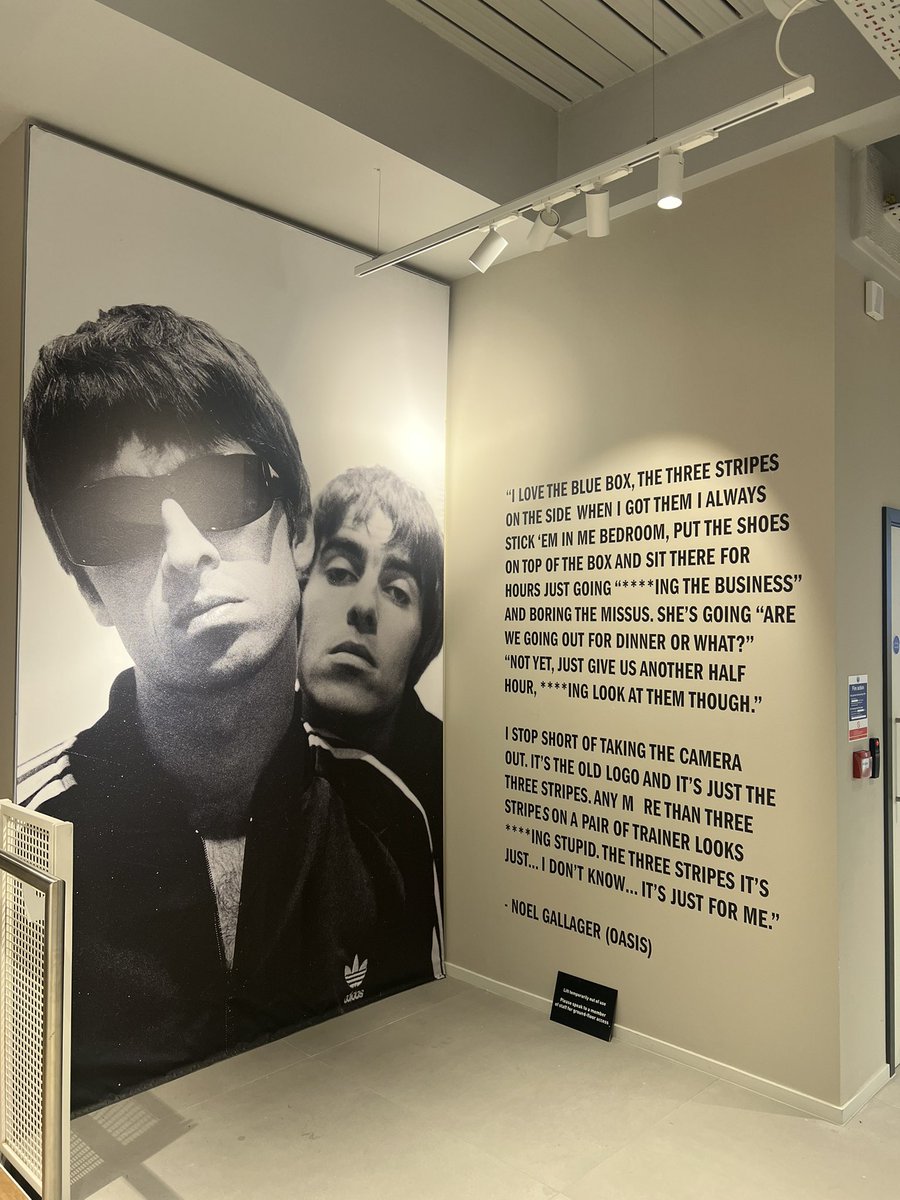 I thought I wouldn’t be arsed. I thought I’d left all the big feelings in 1996. Turned out I’ve never been so wrong…. <a href="/oasis/">Oasis</a> <a href="/adidasoriginals/">adidas Originals</a> 

Currently mooching about the Adidas shop on Market Street like I’m in MOMA. 🤍🩵🤍