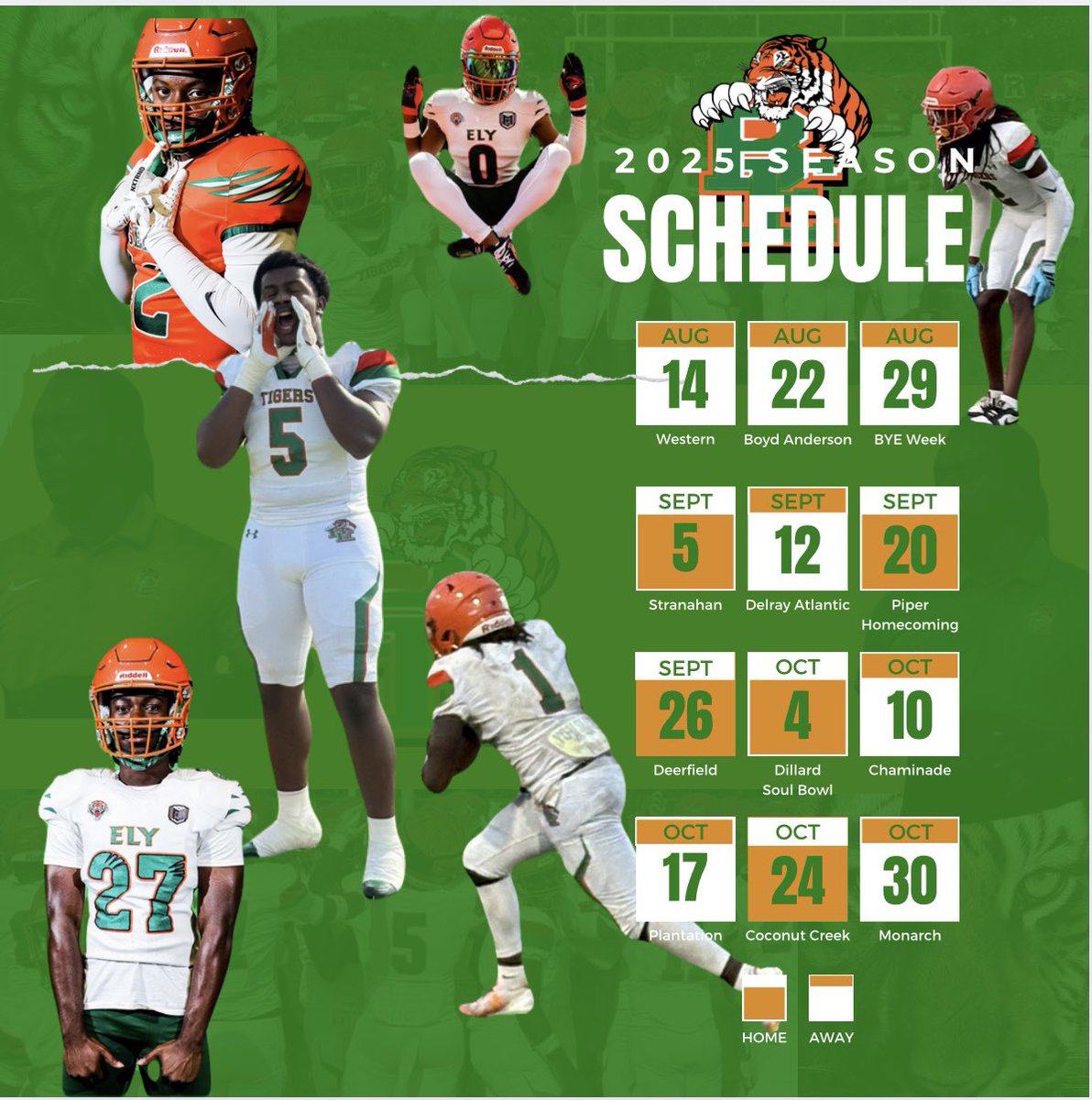 CoachT1920's tweet image. 2025 season schedule