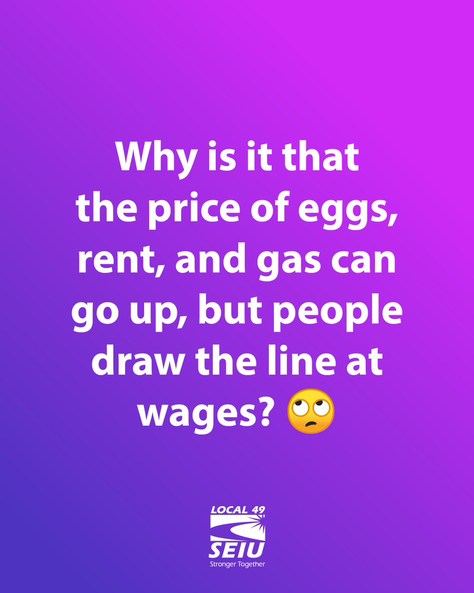 seiu49's tweet image. Funny how the line always gets drawn at our paychecks. Spoiler alert: we’re not the problem. We are the reason the job gets done.
#UnionStrong #WorkLife
