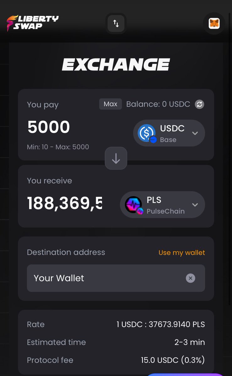 Liberty Swap ⚡️ Bridge2Pulse™️ Zero-Fee DEX tweet media