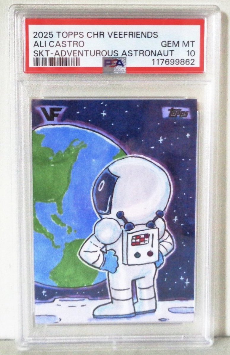 VeeCardsTrack's tweet image. Check out this very well done PSA 10 sketch card drawn by Ali Castro!
@veefriends @VeeFriendsCards @garyvee @djcoffman