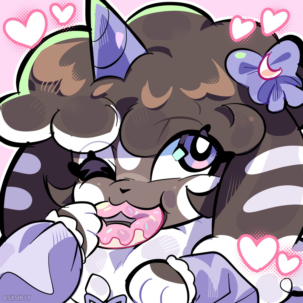 BUNNIIYE's tweet image. drawin this made me want donuts (comm)