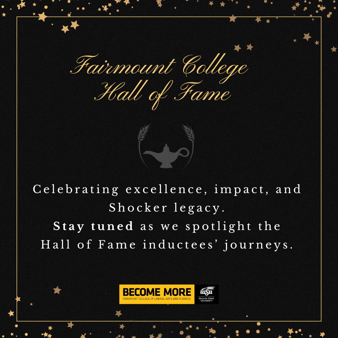 🌟 Join us in celebrating excellence, impact, and Shocker legacy. Meet the inspiring individuals inducted into the Fairmount College Hall of Fame —our highest recognition of outstanding alumni who have had a significant impact on the region, nation and world.
📚 From