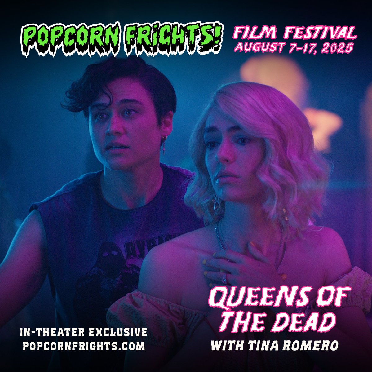 Florida friends! Queens of the Dead is an official selection of Popcorn Frights and will be playing in Fort Lauderdale on Friday, August 15. Tina will be there for the Q&amp;A!

#QueensoftheDead #Florida #festival 
@popcornfrights