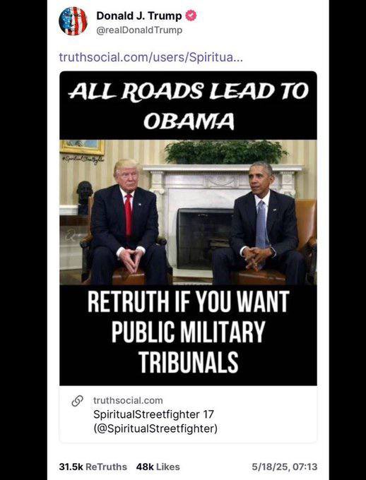 ALL ROADS LEAD TO OBAMA!
<a href="/WarClandestine/">Clandestine</a> 

The Trump FBI announced they have opened a massive “grand conspiracy probe” into Brennan and Comey for the Russiagate hoax, election fraud, and much more.

Meaning, it’s not just Comey and Brennan under investigation, it’s Hillary,