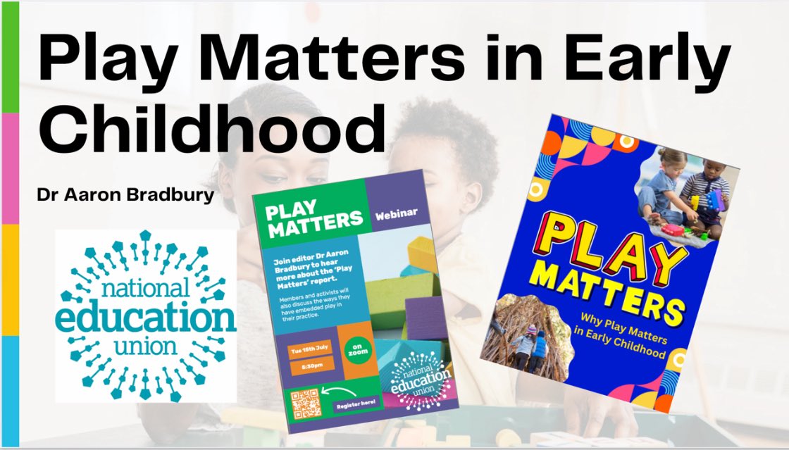 AaronTeamEC's tweet image. ✨ It was a real privilege to deliver a Play Matters session for the National Education Union @NEUnion this evening, alongside passionate advocates for play in Early Years and Key Stage 1.
We explored why play isn’t just important, it’s essential. For learning, wellbeing and joy