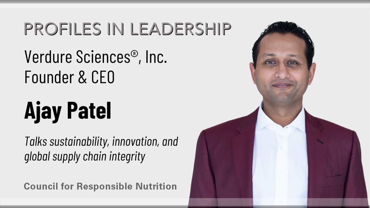 CRN (@crn_supplements) on Twitter photo NEW Profile in Leadership alert! Ajay Patel founded Verdure Sciences® (<a href="/VerdureSciences/">Verdure Sciences</a>) in 1997, with a focus on #botanical integrity, scientific rigor, and #sustainable sourcing.
🔗 Learn more about his journey in CRN’s “Profiles in Leadership” series: crnusa.org/profiles-in-le… NEW Profile in Leadership alert! Ajay Patel founded Verdure Sciences® (<a href="/VerdureSciences/">Verdure Sciences</a>) in 1997, with a focus on #botanical integrity, scientific rigor, and #sustainable sourcing.
🔗 Learn more about his journey in CRN’s “Profiles in Leadership” series: crnusa.org/profiles-in-le…