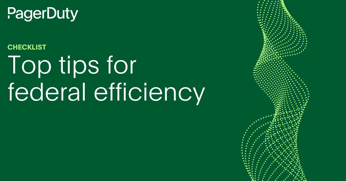 pagerduty's tweet image. Today's federal agencies are under pressure to deliver more with less: 24/7 uptime, top security and compliance, all on tight resources.
Download our checklist to assess and enhance your IT efficiency while maintaining compliance and continuous service ➡️ bit.ly/4lWD9D2