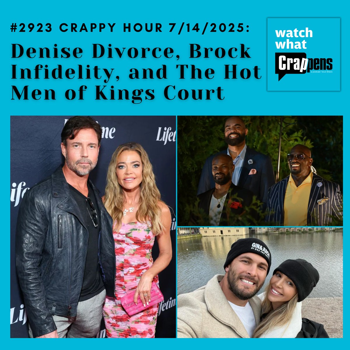 WhatCrappens's tweet image. New epi! @thetalkofshame of Reality Checked joins Ben as they discuss all the pressing topics: Aaron filing for divorce from Denise Richards; Scheana announcing that Brock cheated during her pregnancy; a potential new #RHOBH cast member, and America’s biggest villain: Janet