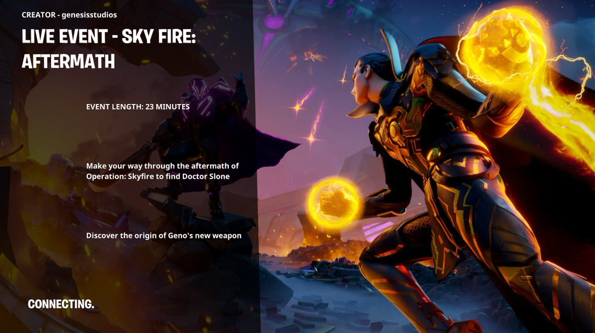 TeamGenesisFNCR's tweet image. Check out Genesis' Event thumbnails as Loading Screens when you load into them!
(i wish I could use this in my Locker..)
#UEFN