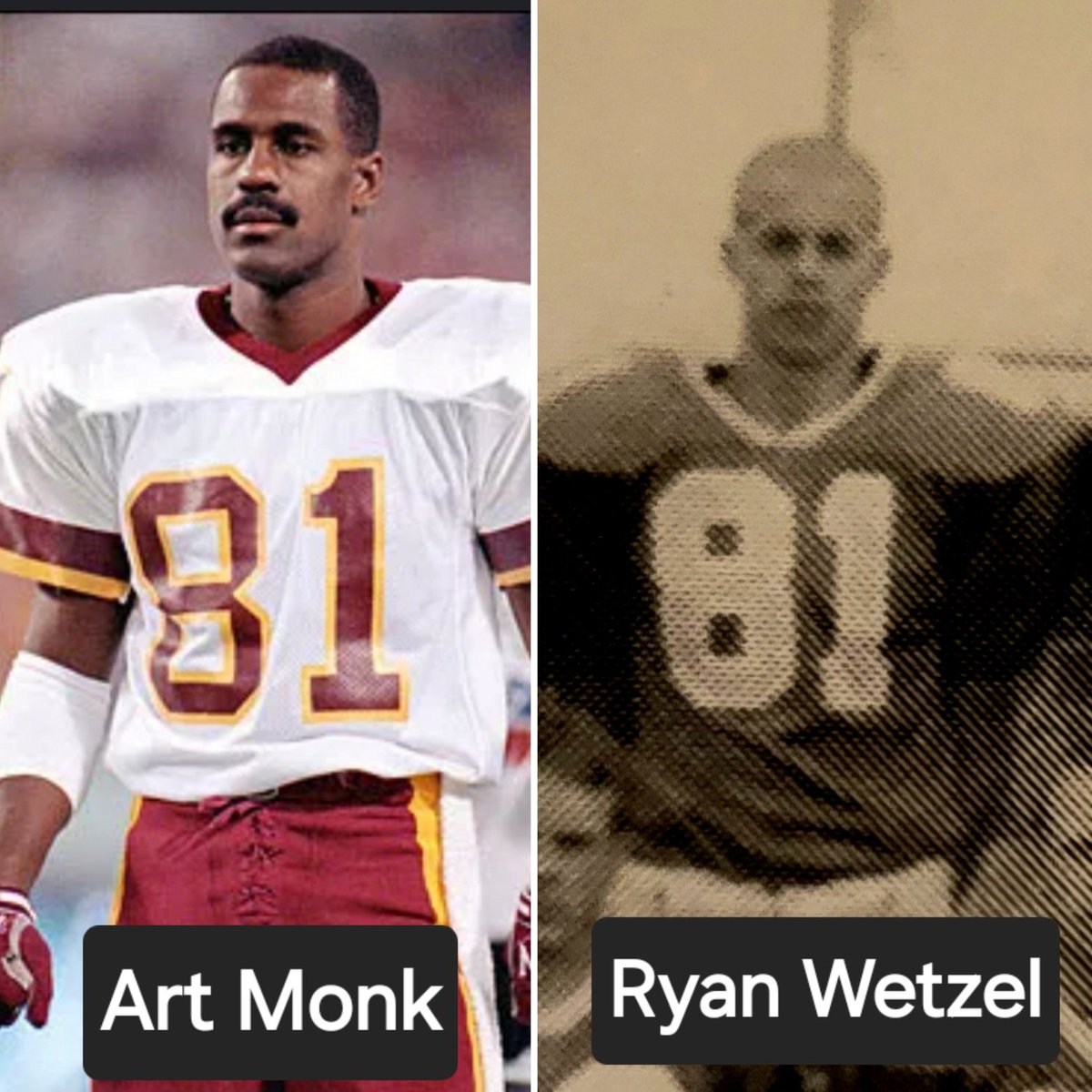 RyanWetzelMT's tweet image. I am happy to see the jersey retirement of Art Monk! The reason why I wore 81 as a receiver in high school was because of him. Big congrats to a legend and hero of mine. The Wetzel family celebrates today!
#blackiewetzel #thelogo #artmonk #washingtonfootball…