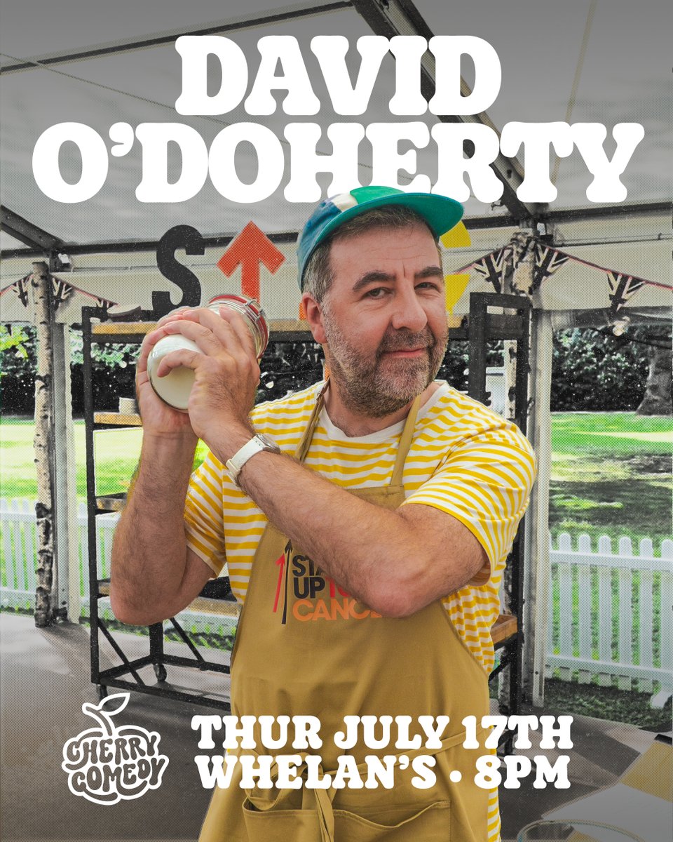 CherryComedy's tweet image. 2β£ days to go!
DAVID O'DOHERTY headlines, bringing some new jokes + testing out material at Whelan's this Thursday and tickets are flying out! π₯
Get yours now at cherrycomedy.ie! ποΈ
π