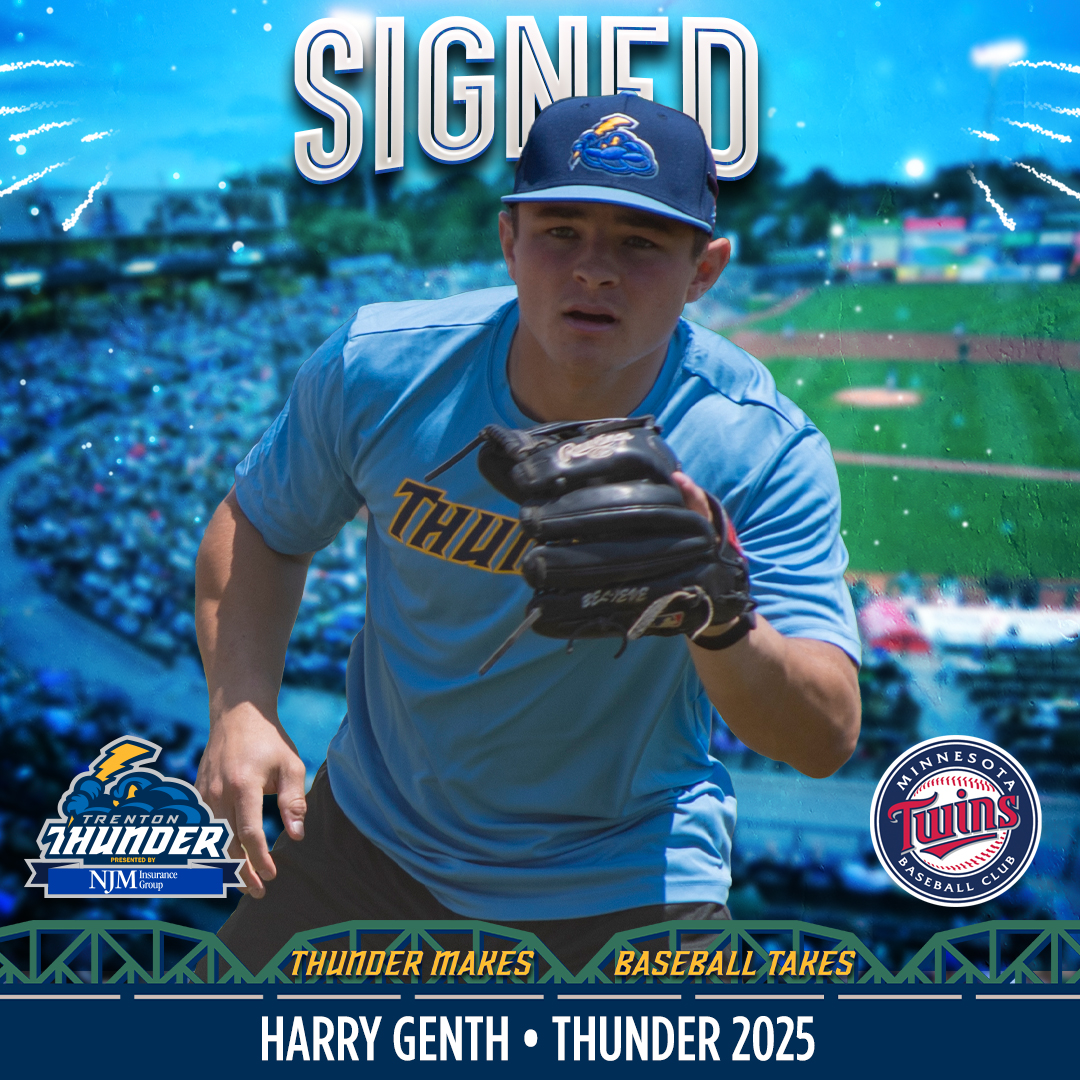 Trenton Thunder⚡ (@trentonthunder) on Twitter photo 🖊️SIGNED!🖊️
Thunder Infielder Harry Genth (<a href="/GenthHarry/">Harry Genth</a>) signed with the <a href="/Twins/">Minnesota Twins</a> as a UFDA!
#TrentonMakesBaseballTakes⚾️ 🖊️SIGNED!🖊️
Thunder Infielder Harry Genth (<a href="/GenthHarry/">Harry Genth</a>) signed with the <a href="/Twins/">Minnesota Twins</a> as a UFDA!
#TrentonMakesBaseballTakes⚾️