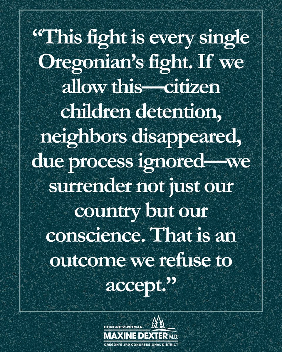 RepDexterOR's tweet image. A federal judge granted an emergency order preventing U.S. Customs and Border Protection from deporting Jackie, a Portland mother who was detained with her four U.S. citizen children. This is a legal lifeline and will provide critical protection and access to legal counsel for…