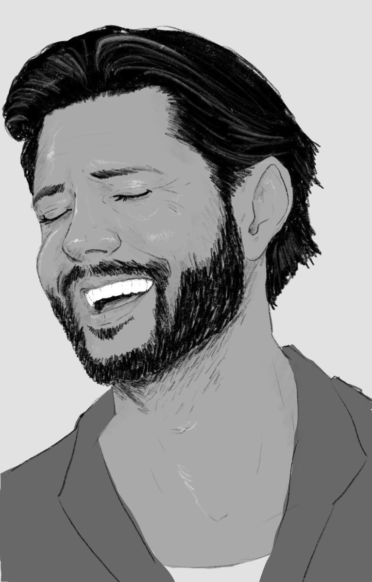 HalflingJakab's tweet image. #JensenAckles #fanart #sketch #digitalart #Procreate #Monochrome #markmeachum #Countdown #spn #spnart #Supernatural #beauarlen #deanwinchester #portrait #drawing