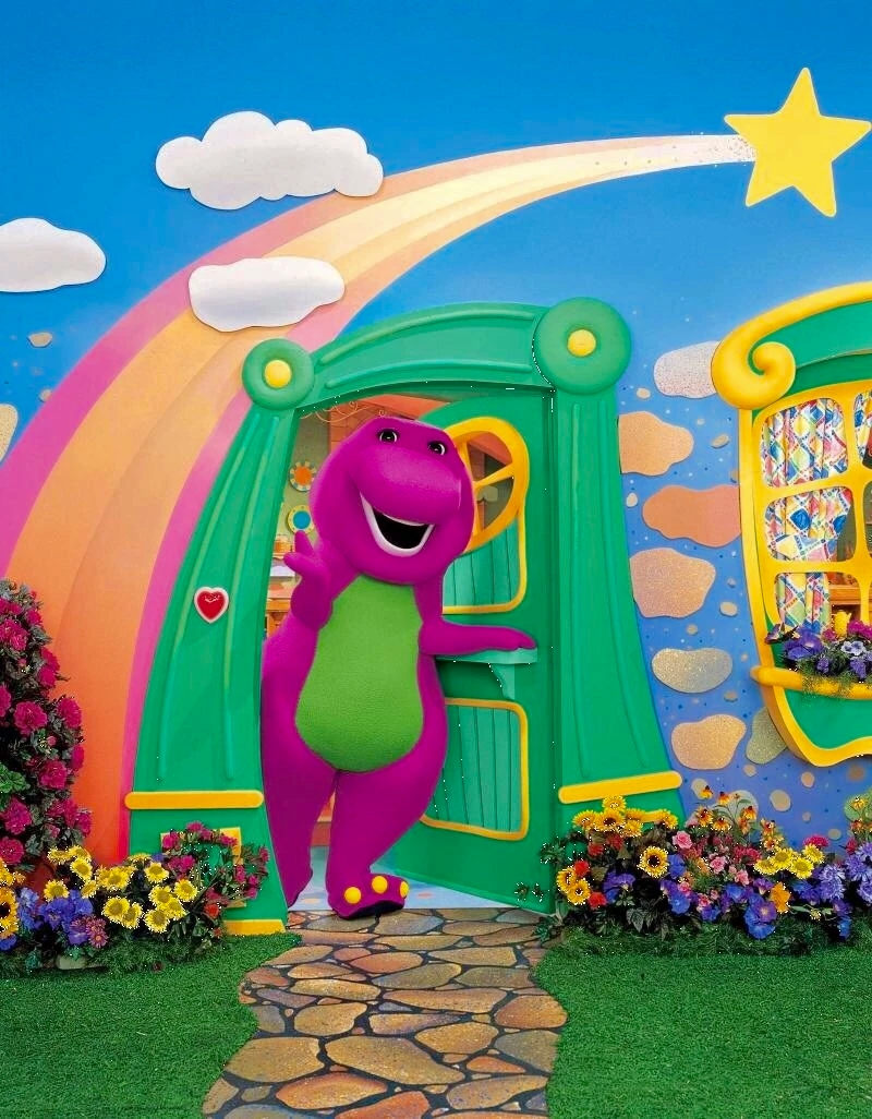 The door is always open at Barney’s house — where love and imagination live! 🏡💜