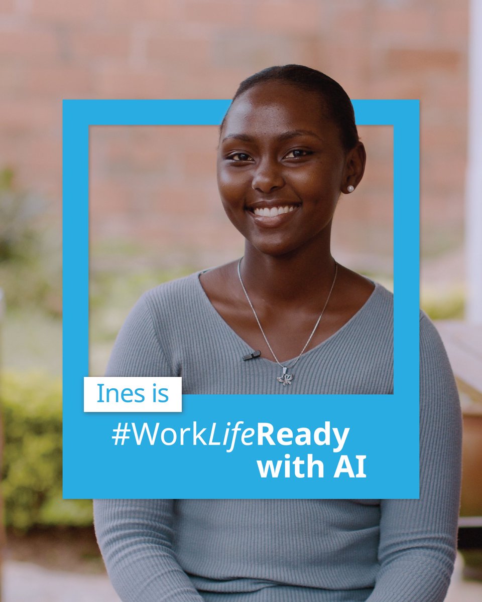 unicefchief's tweet image. Ines, 21, is applying AI to improve rural hospitals, schools and farms in #Rwanda.
She is now #WorkLifeReady, thanks to a UNICEF-supported programme.
When young people are equipped with the right skills, they can turn learning into livelihoods.
#YouthSkillsDay