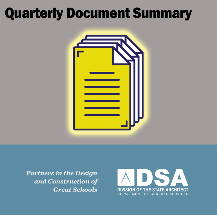 Check out the latest document update summary from the Division of the State Architect! A list of new and revised forms, publications, and announcements for Q2 2025 is now available to view here: tinyurl.com/5ek2zu6p