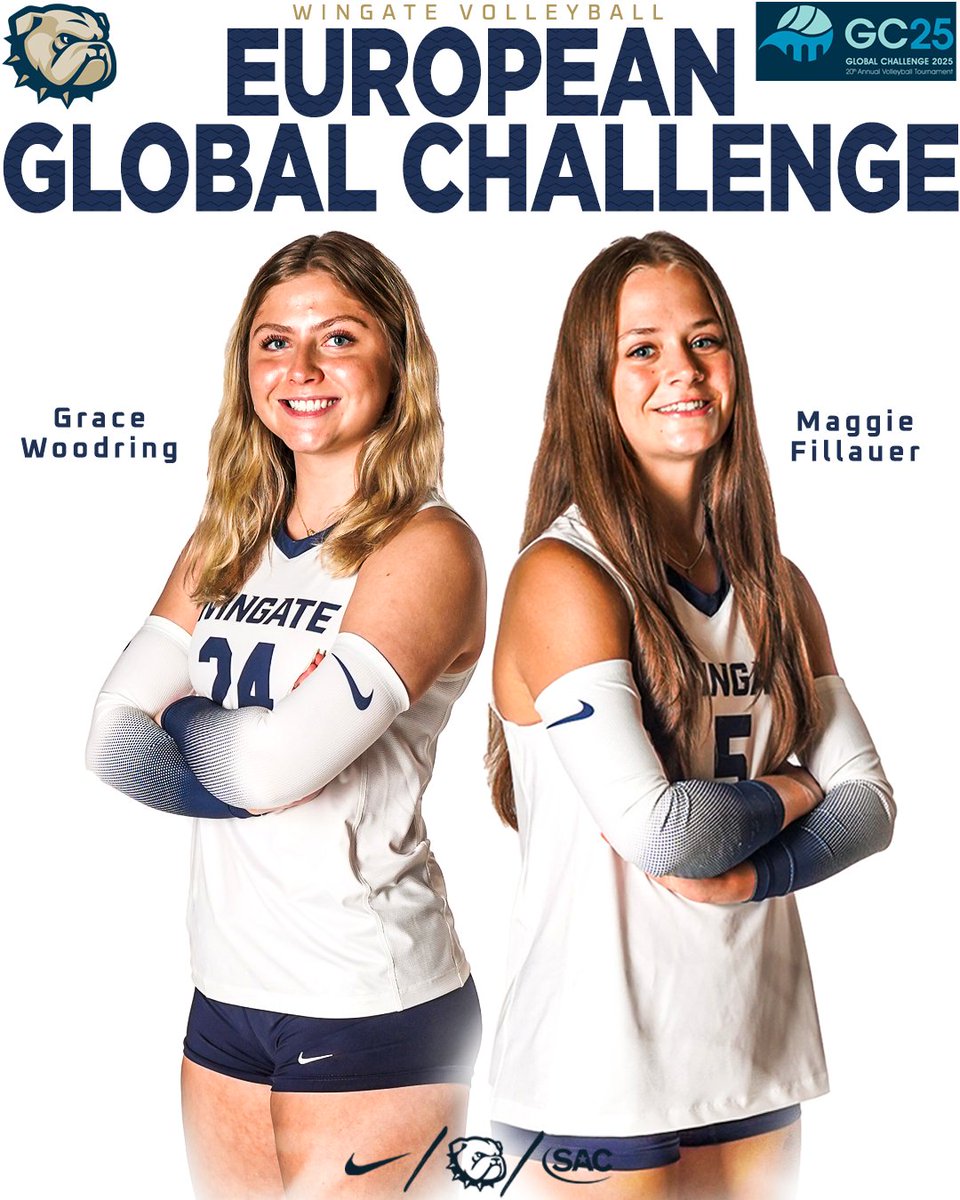 Wingate Bulldogs (@wu_bulldogs) on Twitter photo Bulldogs abroad!
Sophomores Grace Woodring & Maggie Fillauer will represent <a href="/WingateVB/">Wingate Volleyball</a> at the 2025 European Global Challenge in Croatia!
Story | tinyurl.com/54jm6nfd
#OneDog Bulldogs abroad!
Sophomores Grace Woodring & Maggie Fillauer will represent <a href="/WingateVB/">Wingate Volleyball</a> at the 2025 European Global Challenge in Croatia!
Story | tinyurl.com/54jm6nfd
#OneDog