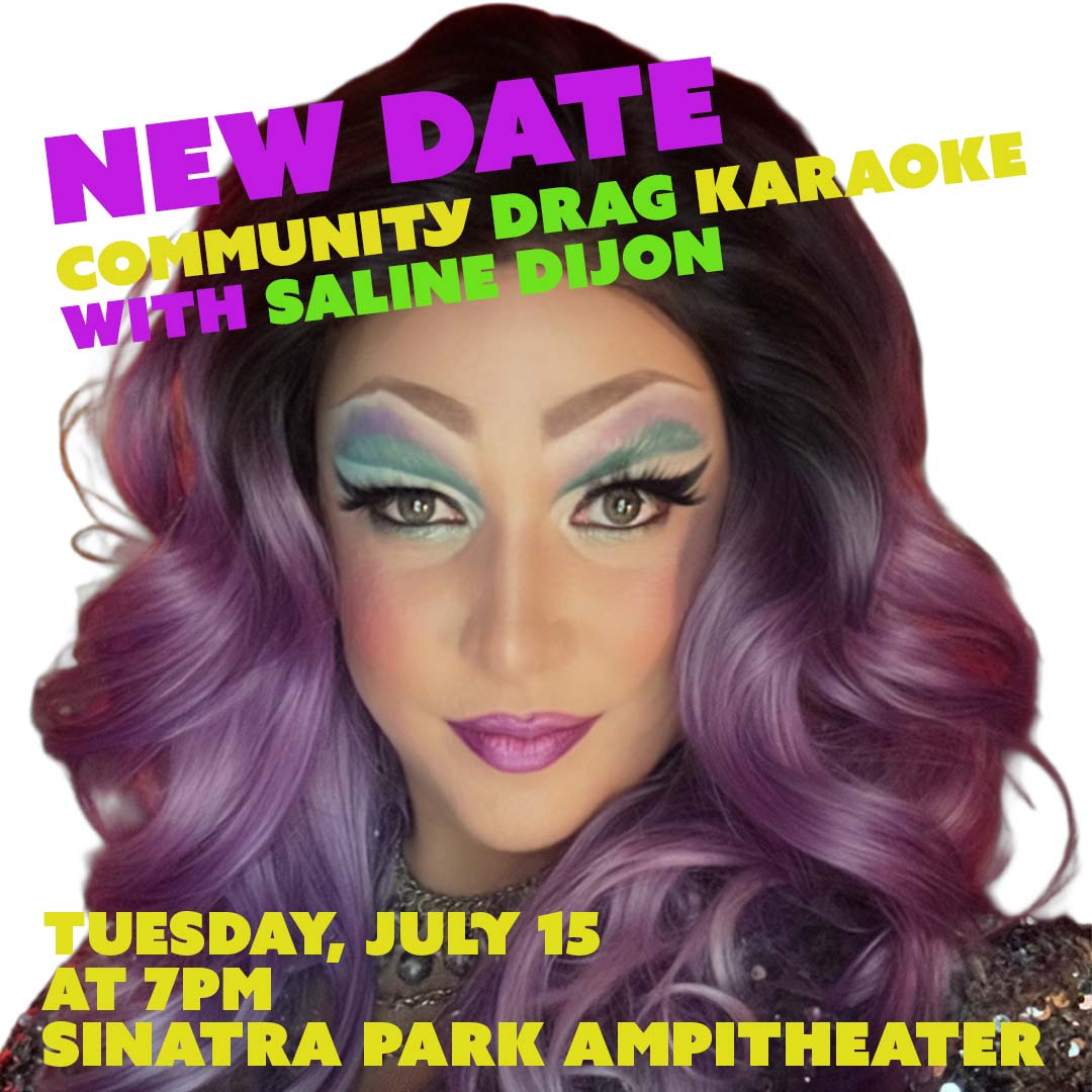 CityofHoboken's tweet image. REMINDER: Stop by Sinatra Park tonight for Community Drag Karaoke! The fun begins at 7 p.m. with Saline Dijon and the Hoboken Pride Advisory Committee.