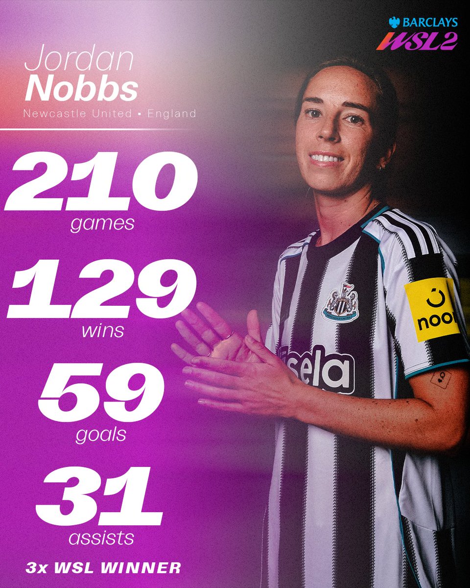 BarclaysWSL2's tweet image. The career stats of #BarclaysWSL legend.
@NUFCWomen's newest recruit has had an insane impact across her time in the top flight of the English game 🔢
#BarclaysWSL2