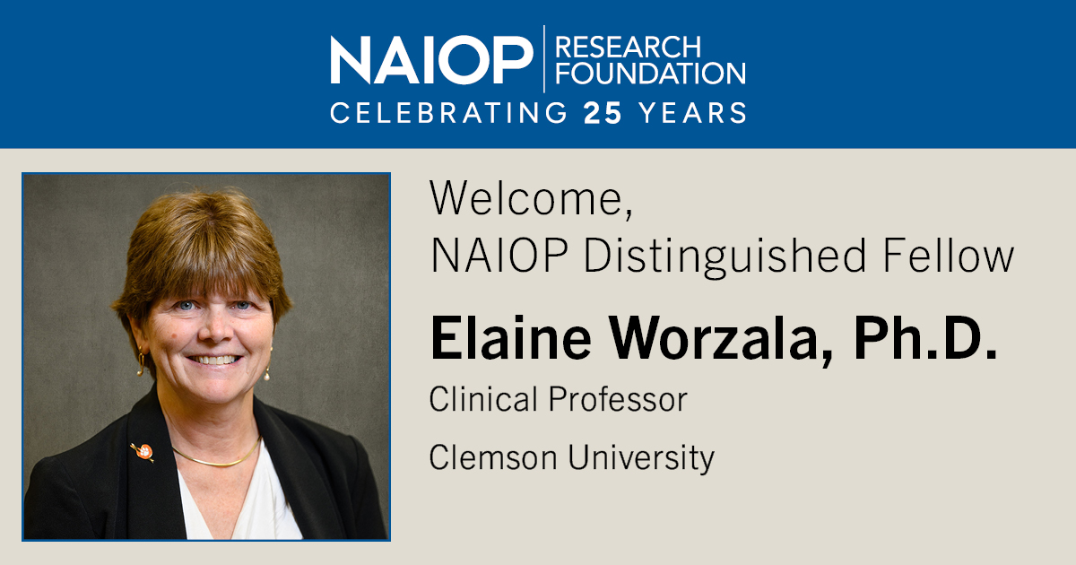 NAIOP's tweet image. The NAIOP Research Foundation announces the appointment of Elaine Worzala, Ph.D., clinical professor at Clemson University in the Department of Financial Management in the College of Business, as a Distinguished Fellow. Welcome, Elaine! ow.ly/RMfw50WgPCP