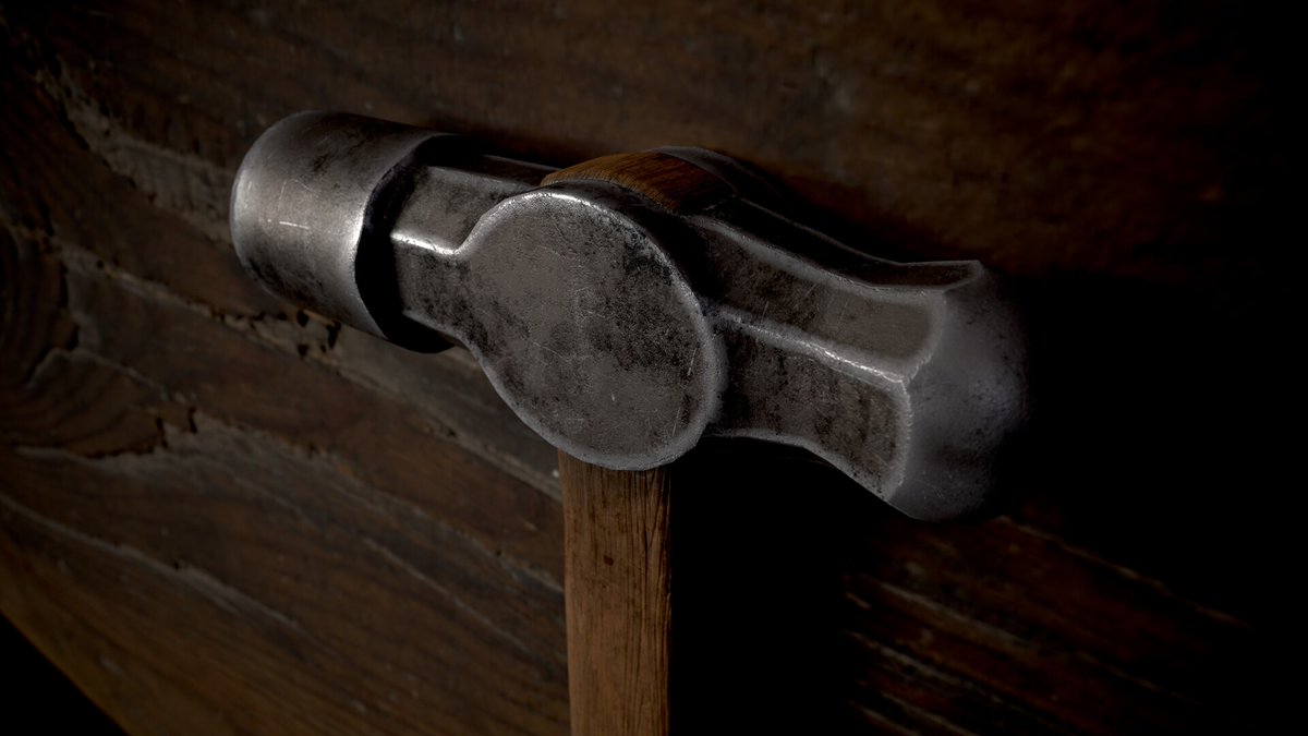 Ball peen hammer 
#MAYA #marmosettoolbag #3d modelling
