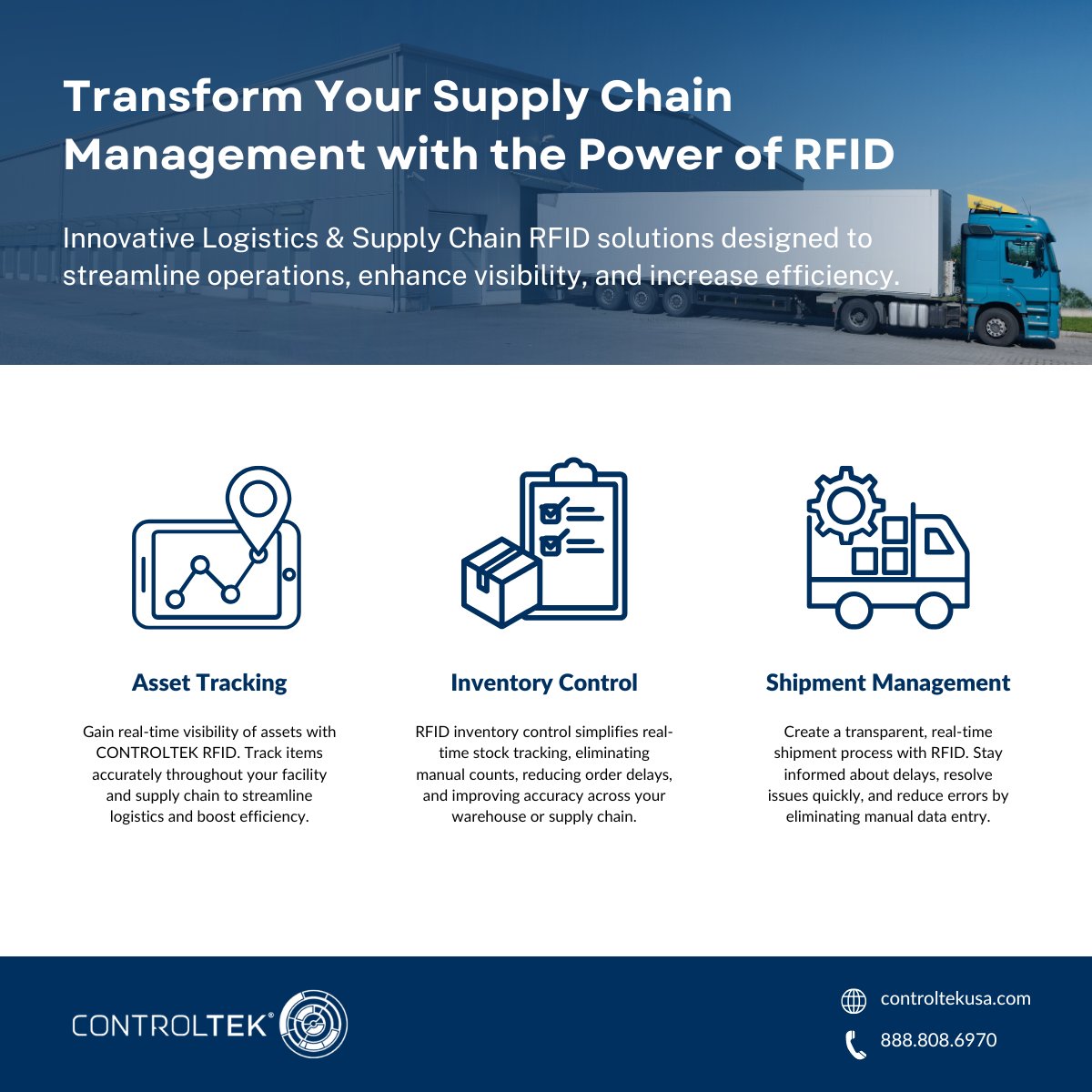 Boost supply chain efficiency with RFID. CONTROLTEK’s solutions simplify logistics, track assets in real time, and reduce costly errors.
Learn more: controltekusa.com/industry/logis…