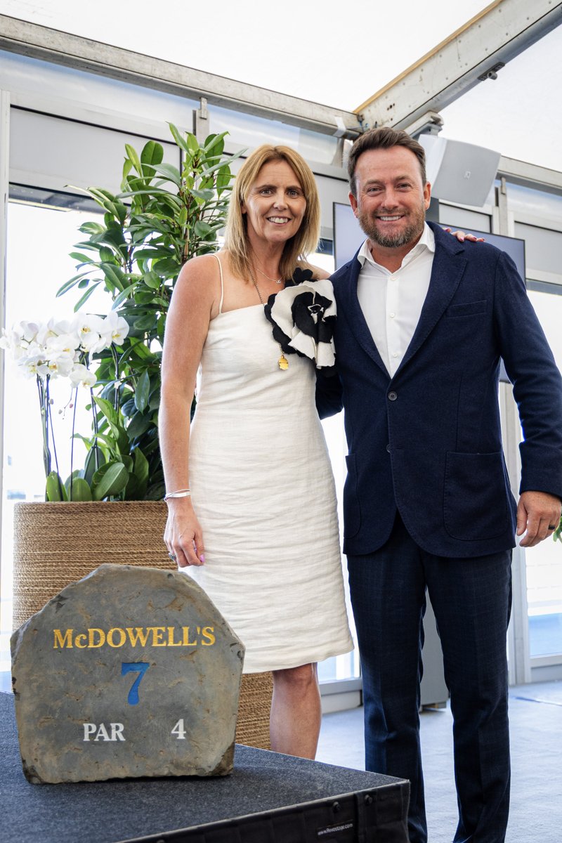 Last night, members and guests gathered for a special ceremony celebrating Darren Clarke and Graeme McDowell. In their honour, two holes were renamed: the 9th on the Dunluce now Darren Clarke’s, and the 7th on the Valley now McDowell’s — a fitting tribute on our historic links.