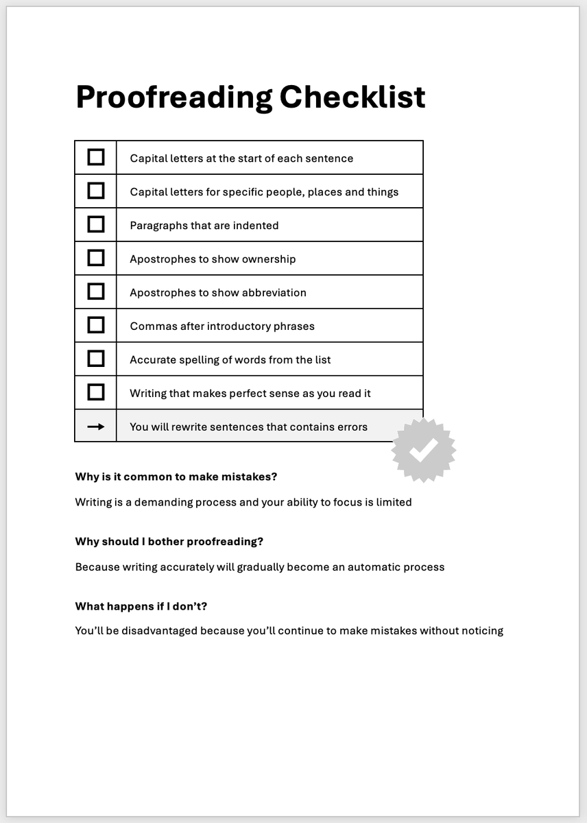 DoWise's tweet image. Simple proofreading checklist douglaswise.co.uk/blog/proofread… ✅