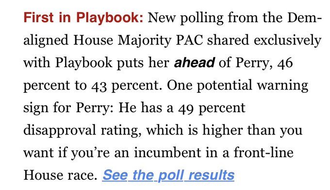 ElectWomenHQ's tweet image. Rep. Scott Perry is learning the hard way that voting for the largest Medicaid cuts in history makes you pretty unpopular with your constituents. @JanelleStelson launched her campaign yesterday and is already leading in the polls.
We're flipping #PA10 blue in 2026!