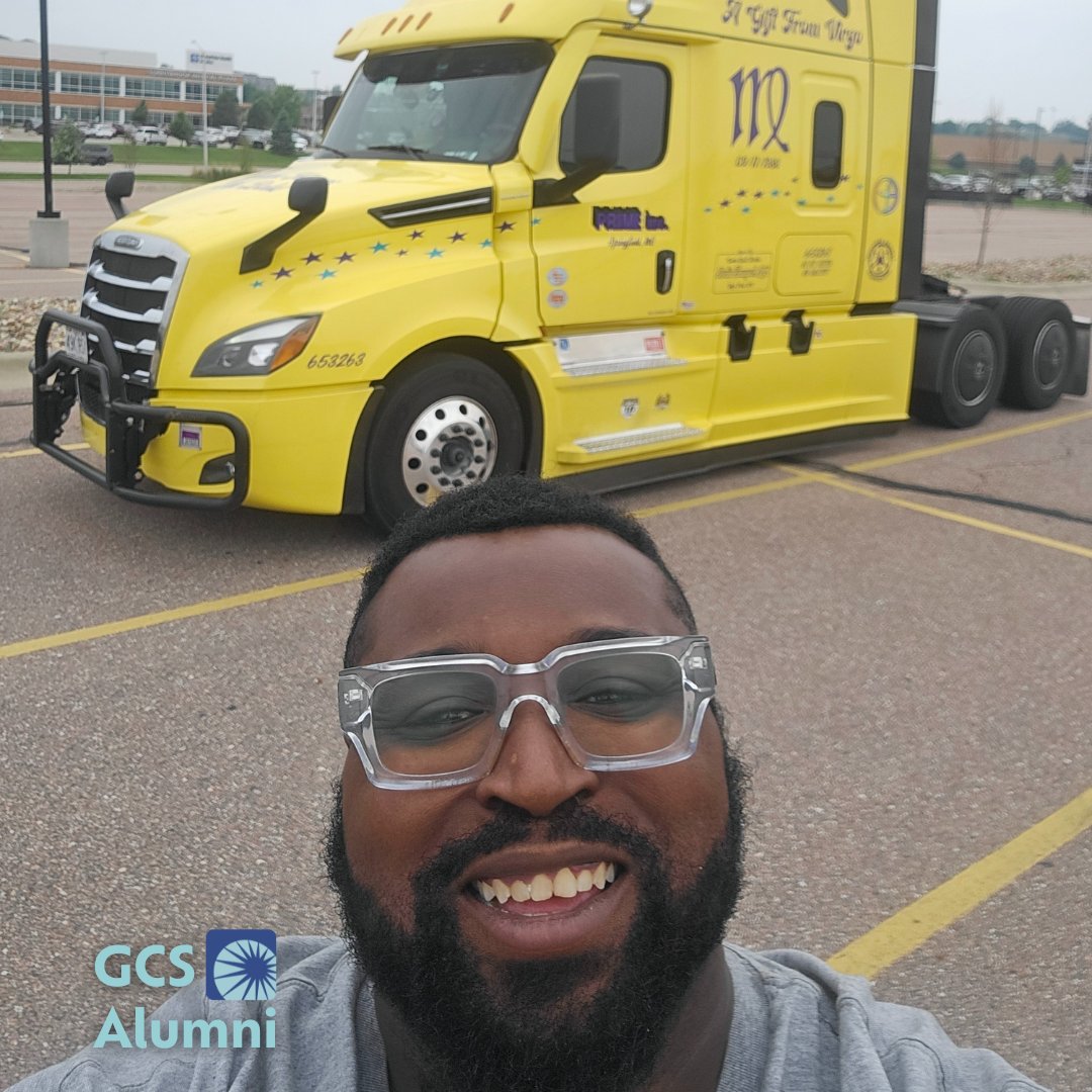 #GCSAlumni | Scott Archie is an Andrews High graduate and truck driver with 12 years of experience as an owner-operator and small business owner. He also boasts over 1.5 million safe driving miles.

Share your story at the 🔗 in our bio.